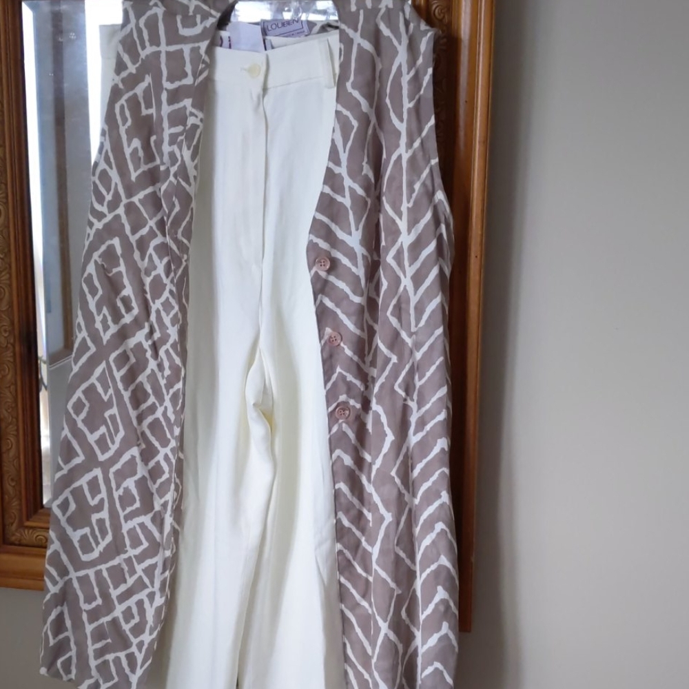 Sand/off white vest/ NWOT